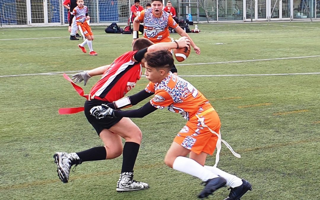 Dracs Plata, ASB Lynx i Terrassa Reds manen en l’estrena de les Copes Catalanes Benjamí i Infantil de Futbol Flag