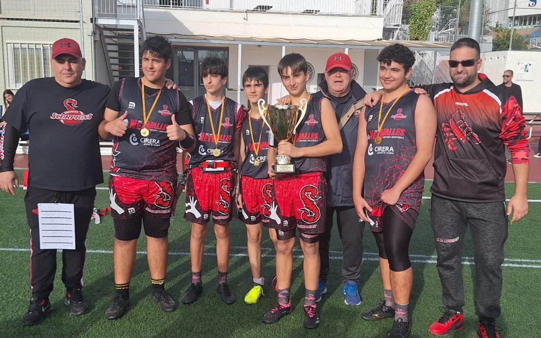 Scorpions i ASB Lynx, campions de les Copes Catalanes Cadet i Benjamí de Futbol Flag