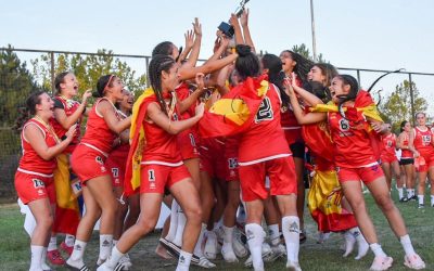 La selecció estatal femenina U17, campiona d’Europa de Futbol Flag