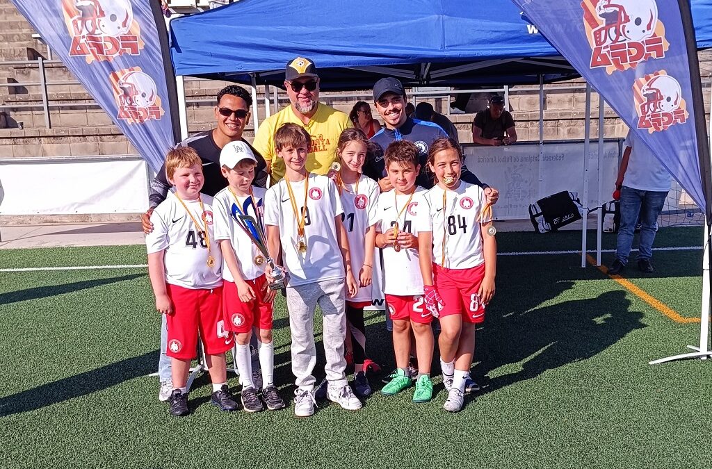 ASB Lynx (Benjamí), Pioners (Aleví), Dracs (Infantil) i Scorpions (Cadet), campions de les Lligues Catalanes de Futbol Flag