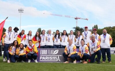 La selecció estatal femenina, amb quatre catalanes, bronze als Europeus de Futbol Flag de París