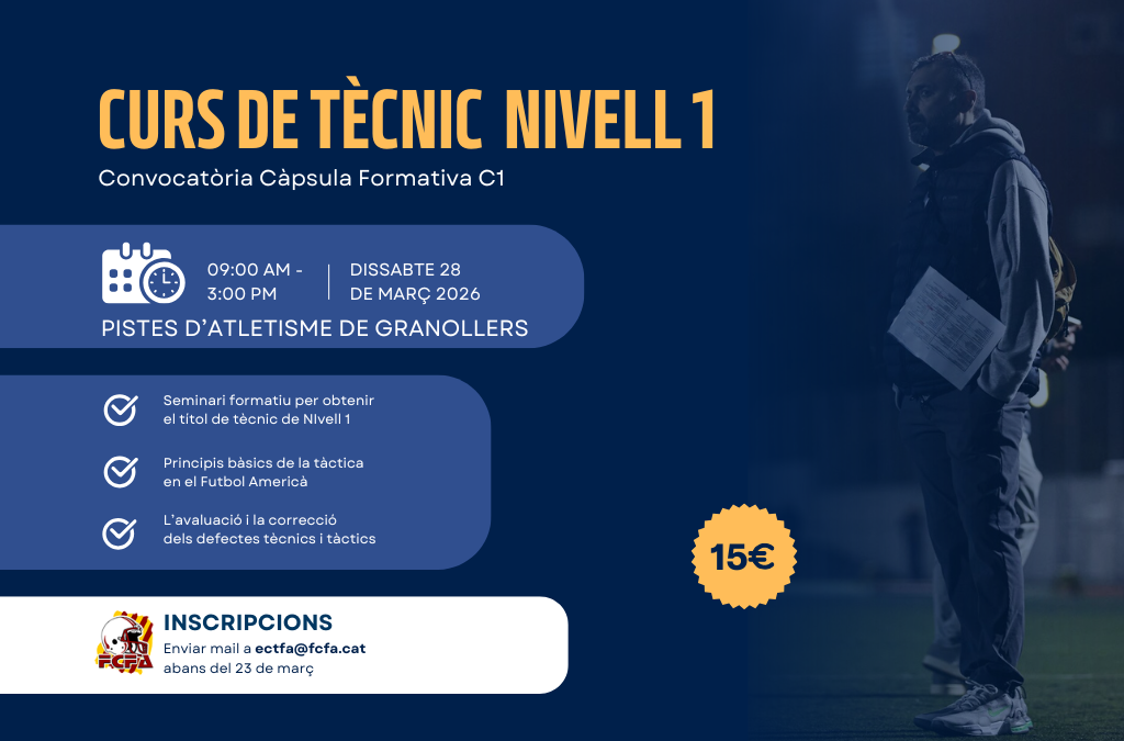Curs de Tècnic Nivell 1: Convocatòria Càpsula C1