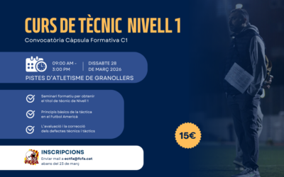 Curs de Tècnic Nivell 1: Convocatòria Càpsula C1