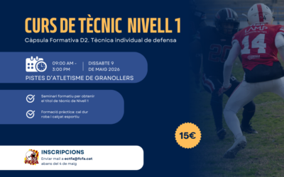 Curs de Tècnic Nivell 1: Càpsula Formativa D2. Tècnica individual de defensa