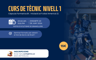 Curs de Tècnic Nivell 1: Càpsula Formativa B1. Iniciació al Futbol Americà (1)