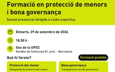 Formació en protecció de menors i bona governança